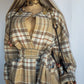 Vintage English Made 100% Wool Coat - Exceptional Quality & Absolutely Gorgeous Patterning - Matching sash Wear Multiple Ways