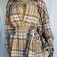 Vintage English Made 100% Wool Coat - Exceptional Quality & Absolutely Gorgeous Patterning - Matching sash Wear Multiple Ways