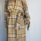 Vintage English Made 100% Wool Coat - Exceptional Quality & Absolutely Gorgeous Patterning - Matching sash Wear Multiple Ways