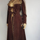 Perfect 1970s Vintage Rockstar Bohemian Coat - Hourglass Shape - Vegan - Insanely Cool - Double Tie Front & Large Feature Collar