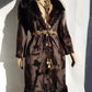 1970s Penny Lane Princess Coat in Vegan Faux Fur - Fluffy Collar and Hemline - Rich Brown - Brushed Feature all over the Fur