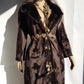 1970s Penny Lane Princess Coat in Vegan Faux Fur - Fluffy Collar and Hemline - Rich Brown - Brushed Feature all over the Fur