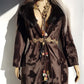 1970s Penny Lane Princess Coat in Vegan Faux Fur - Fluffy Collar and Hemline - Rich Brown - Brushed Feature all over the Fur