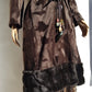 1970s Penny Lane Princess Coat in Vegan Faux Fur - Fluffy Collar and Hemline - Rich Brown - Brushed Feature all over the Fur