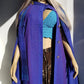 Vintage Really Special - 100% Irish New Wool Cape / Coat in Blue & Purple Tones - Full Length - Insanely High Quality and Immaculate Tailoring