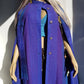 Vintage Really Special - 100% Irish New Wool Cape / Coat in Blue & Purple Tones - Full Length - Insanely High Quality and Immaculate Tailoring