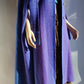 Vintage Really Special - 100% Irish New Wool Cape / Coat in Blue & Purple Tones - Full Length - Insanely High Quality and Immaculate Tailoring