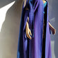 Vintage Really Special - 100% Irish New Wool Cape / Coat in Blue & Purple Tones - Full Length - Insanely High Quality and Immaculate Tailoring