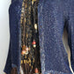 1990s Vintage Silk & Sparkly Handmade Evening -  Iridescent Blue Bead & Sequins Jacket