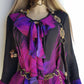 Spectacular Rock Star Girlfriend Asymmetrical Flouncy Top / Mini Dress - Rich Pinks & Purple Tones - Ruffles Everywhere- Multiple Layers