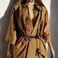 Vintage Rich Deep Gold Oriental Wrap Jacket - Blue Clasp - Spectacular Tailoring & Print - Fully Lined