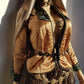 Dreamy Vintage Oriental Quilt Jacket with Ornate Brocade Shoulder Detailing- Tie Front with Tassels - Incredibly Versatile Piece