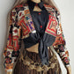 Vintage Cowgirl Knockout Print Western Cotton Jacket / Blouse with Gorgeous Keyhole Collar - Wear Multiple Ways - Button Front