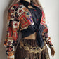 Vintage Cowgirl Knockout Print Western Cotton Jacket / Blouse with Gorgeous Keyhole Collar - Wear Multiple Ways - Button Front