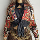 Vintage Cowgirl Knockout Print Western Cotton Jacket / Blouse with Gorgeous Keyhole Collar - Wear Multiple Ways - Button Front