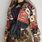 Vintage Cowgirl Knockout Print Western Cotton Jacket / Blouse with Gorgeous Keyhole Collar - Wear Multiple Ways - Button Front