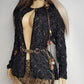 Vintage Silk Spectacular Sparkling Diamond Pattern Heavily Beaded Jacket in Black - Immaculate - Hand Beaded - Bridal Quality