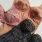 1950s Glamorous Vintage - Pink Hand Dyed Lace Overlay - Hollywood Pin up Bra