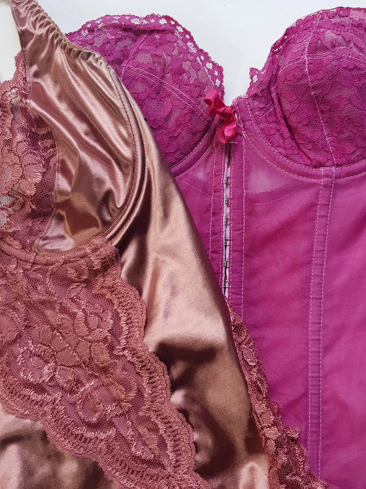 1990s Vintage Dreamy Lace & Satin High Cut Teddy Bodysuit - Unworn - Unbelievably Gorgeous in Sugary Pink