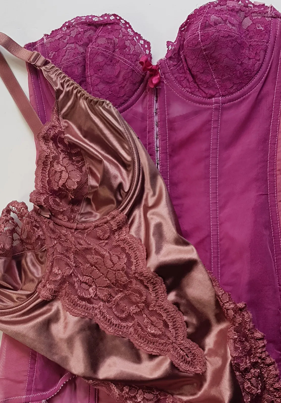 1990s Vintage Dreamy Lace & Satin High Cut Teddy Bodysuit - Unworn - Unbelievably Gorgeous in Sugary Pink