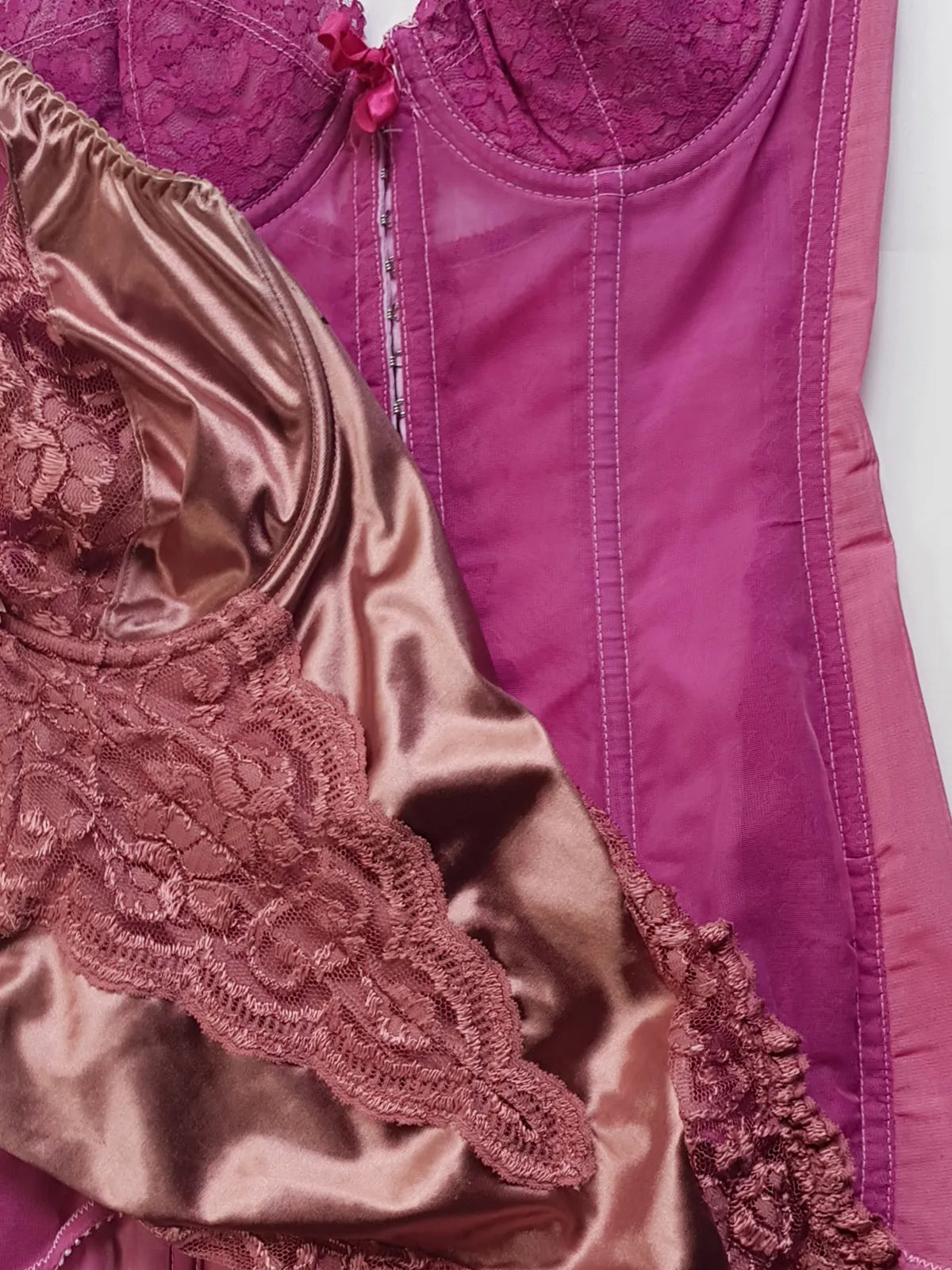 1990s Vintage Dreamy Lace & Satin High Cut Teddy Bodysuit - Unworn - Unbelievably Gorgeous in Sugary Pink