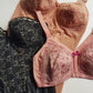 1950s Glamorous Vintage - Pink Hand Dyed Lace Overlay - Hollywood Pin up Bra