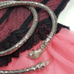 1960s Silver & Crystal - Antique Designer Snake Belt / Necklace / Bracelet - Wear Multiple ways