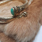 1960s Antique Designer Snake Cuff Choker Necklace- Gold & Turquoise - Ornate Statement Piece Beautifully Wraps Around Neck