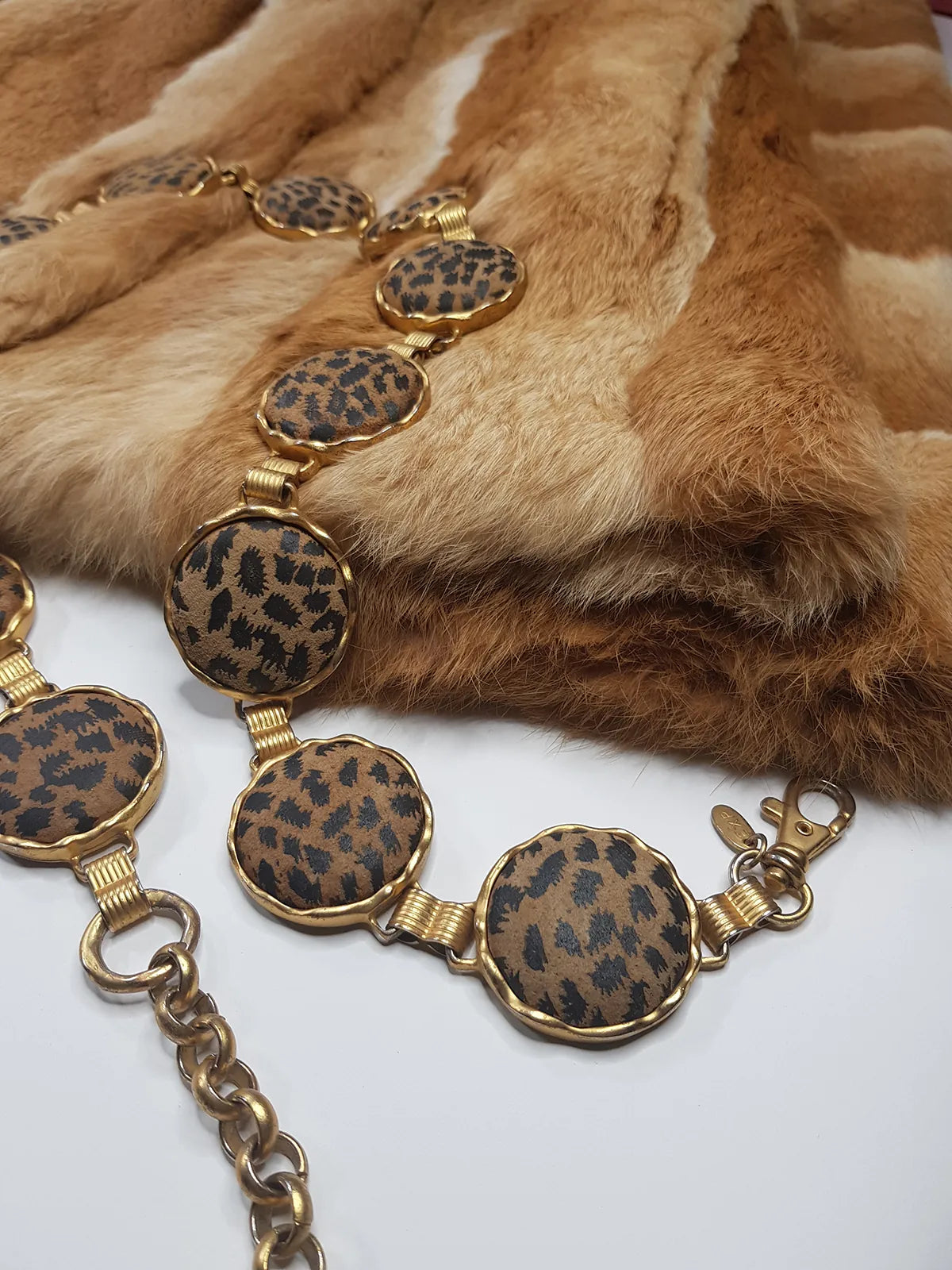 1960s Ultra Rare Heavy Metal Leopard Coin Belt - Chunky & Super Solid Statement Piece