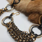 Statement Authentic Handmade Vintage Chain / Chainmail Belt / Necklace in Gold & Black - hundreds of rings