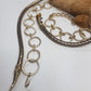 1970s Studio54 Style Vintage Gold Sparkly Faceted Chain Belt - O Rings & Wear Multiple Ways