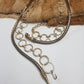 1970s Studio54 Style Vintage Gold Sparkly Faceted Chain Belt - O Rings & Wear Multiple Ways