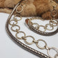 1970s Studio54 Style Vintage Gold Sparkly Faceted Chain Belt - O Rings & Wear Multiple Ways