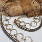 1970s Studio54 Style Vintage Gold Sparkly Faceted Chain Belt - O Rings & Wear Multiple Ways