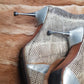 1960s Italian Authentic 100% Snakeskin & Leather Go Go Boots - Insane Metal Stiletto Heels - Silver & Natural Snake (European Size 38)