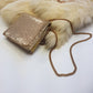 Iconic Vintage Designer Whiting & Davis Metal Mesh mini evening bag - glamorous long chain
