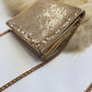 Iconic Vintage Designer Whiting & Davis Metal Mesh mini evening bag - glamorous long chain