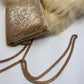 Iconic Vintage Designer Whiting & Davis Metal Mesh mini evening bag - glamorous long chain
