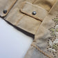 Vintage Embroidered & Studded Suede Jacket with intricate leatherwork detailing