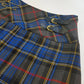 1990s Vintage Wool Plaid Pleated Mini Skirt - Leather Buckles with Gold Hardware - Perfect Tailoring & Length - Pins Included to hang your own charms