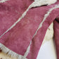 2000s Blush Pink & White Shearling Bohemian Rock Chick Jacket - Vegan - Young Britney Spears Vibes