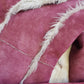 2000s Blush Pink & White Shearling Bohemian Rock Chick Jacket - Vegan - Young Britney Spears Vibes
