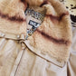Vintage 2000s Metallic Champagne Leather & Fur Jacket - 100% genuine leather