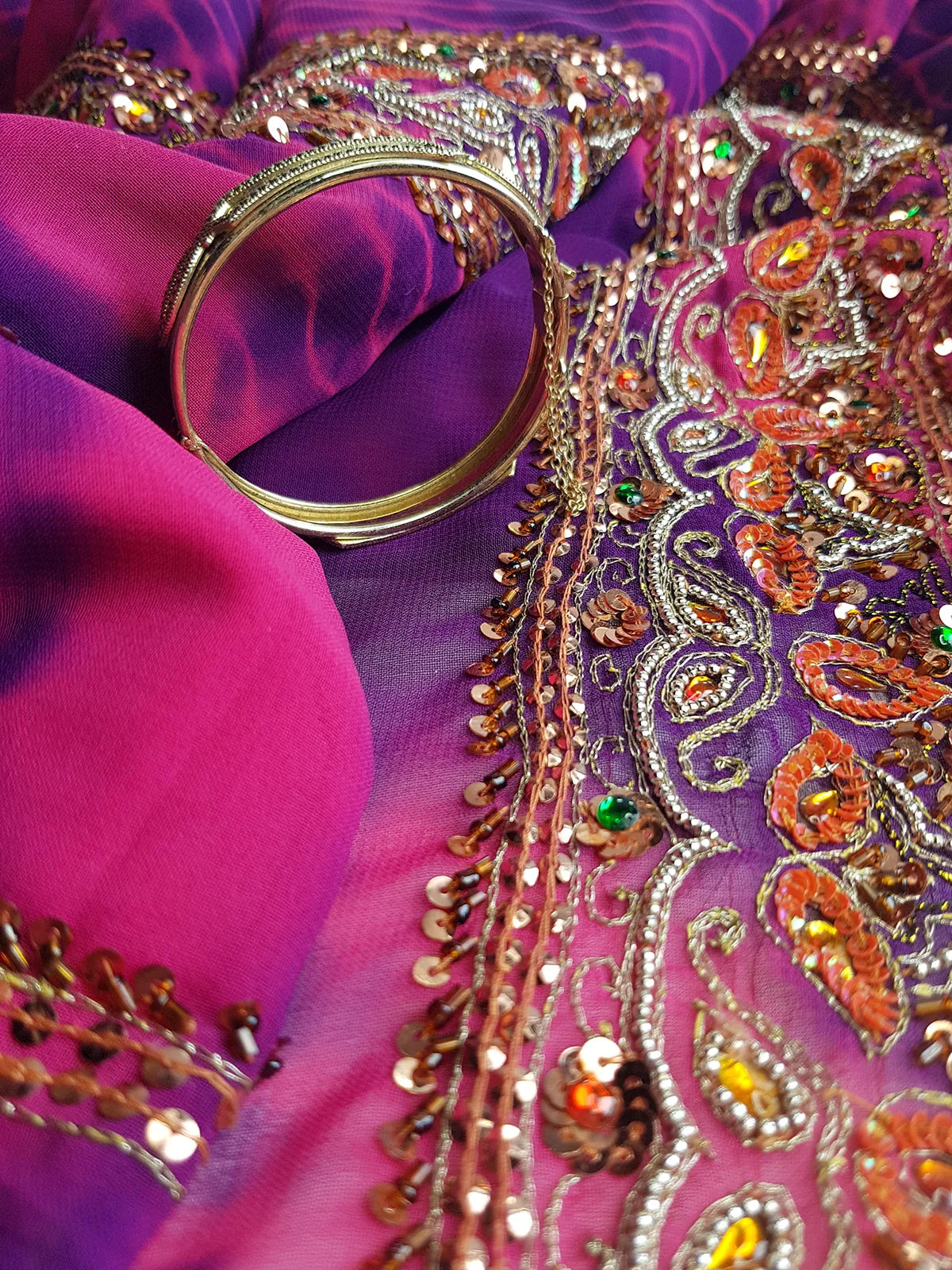 1970s Designer - Stamped - Whiting & Davis - Ornate Gold - Iconic Designer Metal Bracelet