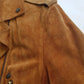 Vintage Perfect Motorcycle Tassel Jacket - Rich Tan 100% Genuine Suede - Metal Hardware - Fully Lined Jacket