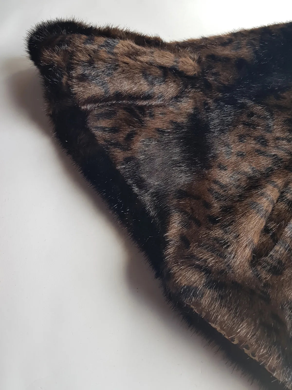 Vintage Leopard Cape with Collar - Iconic Sparkly Buttons- Vegan Fur - Satin Leopard Print Lining