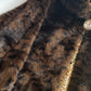 Vintage Leopard Cape with Collar - Iconic Sparkly Buttons- Vegan Fur - Satin Leopard Print Lining