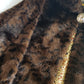 Vintage Leopard Cape with Collar - Iconic Sparkly Buttons- Vegan Fur - Satin Leopard Print Lining