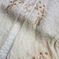Vintage Ethereal 100% Silk - Bridal Quality Cream & Gold Flowers - Handmade Fully Beaded Jacket