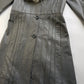 1970s Grey Spy Coat with Fur Collar - Penny Lane Almost Famous Leather Coat - Beautiful Leather Panelling & Perfect Knee Length